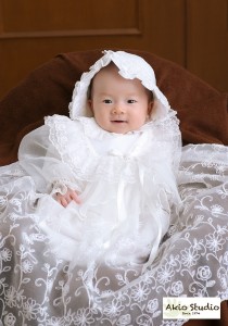 こころちゃんの初宮参り ドレスでステキににこっ!