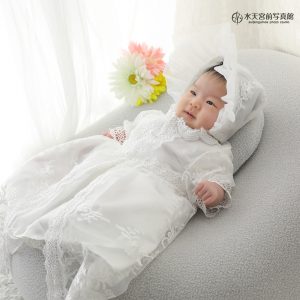 まるで白いお花の妖精さん♡お宮参りおめでとうございます!
