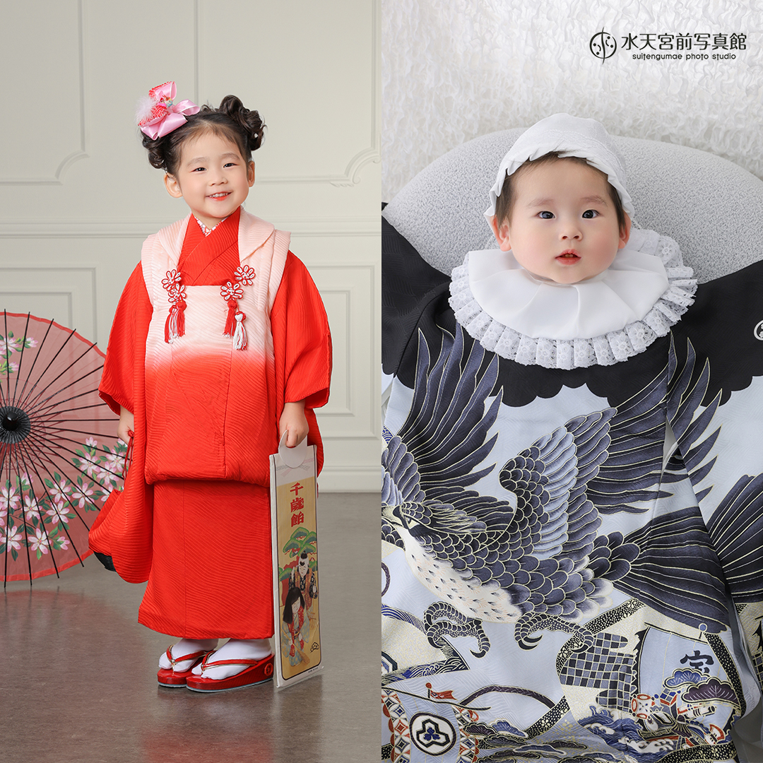 とってもご立派なご姉弟さまでした✨初宮参りと七五三おめでとうござい