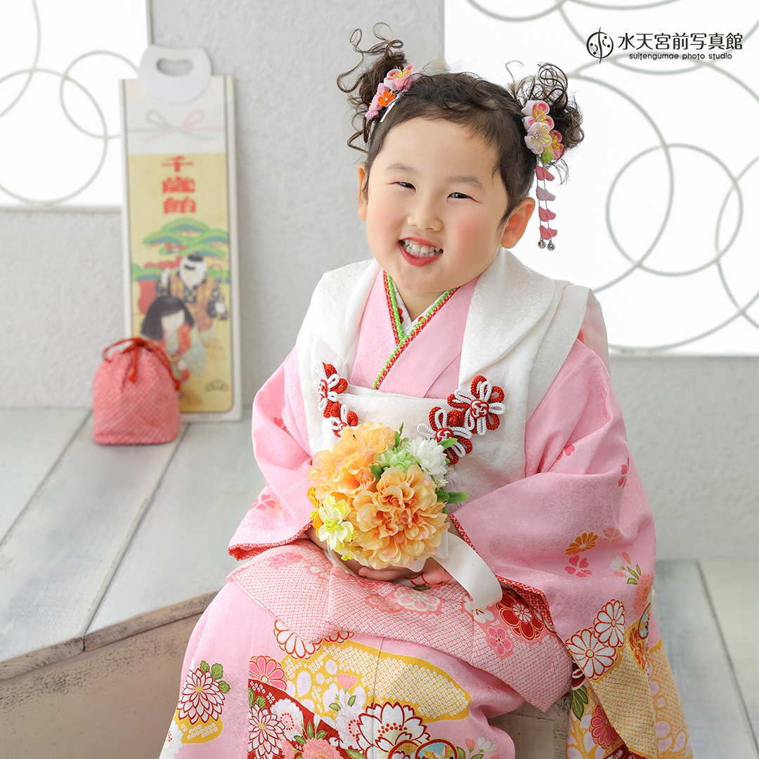 水天宮 3歳七五三】ニコニコ笑顔もとっても素敵なお姫様💕 | 初宮参り