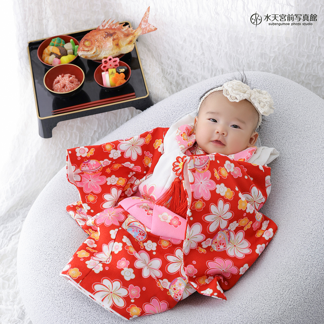 水天宮 初宮参りと百日記念】お兄ちゃまお姉ちゃまの応援で笑顔溢れる